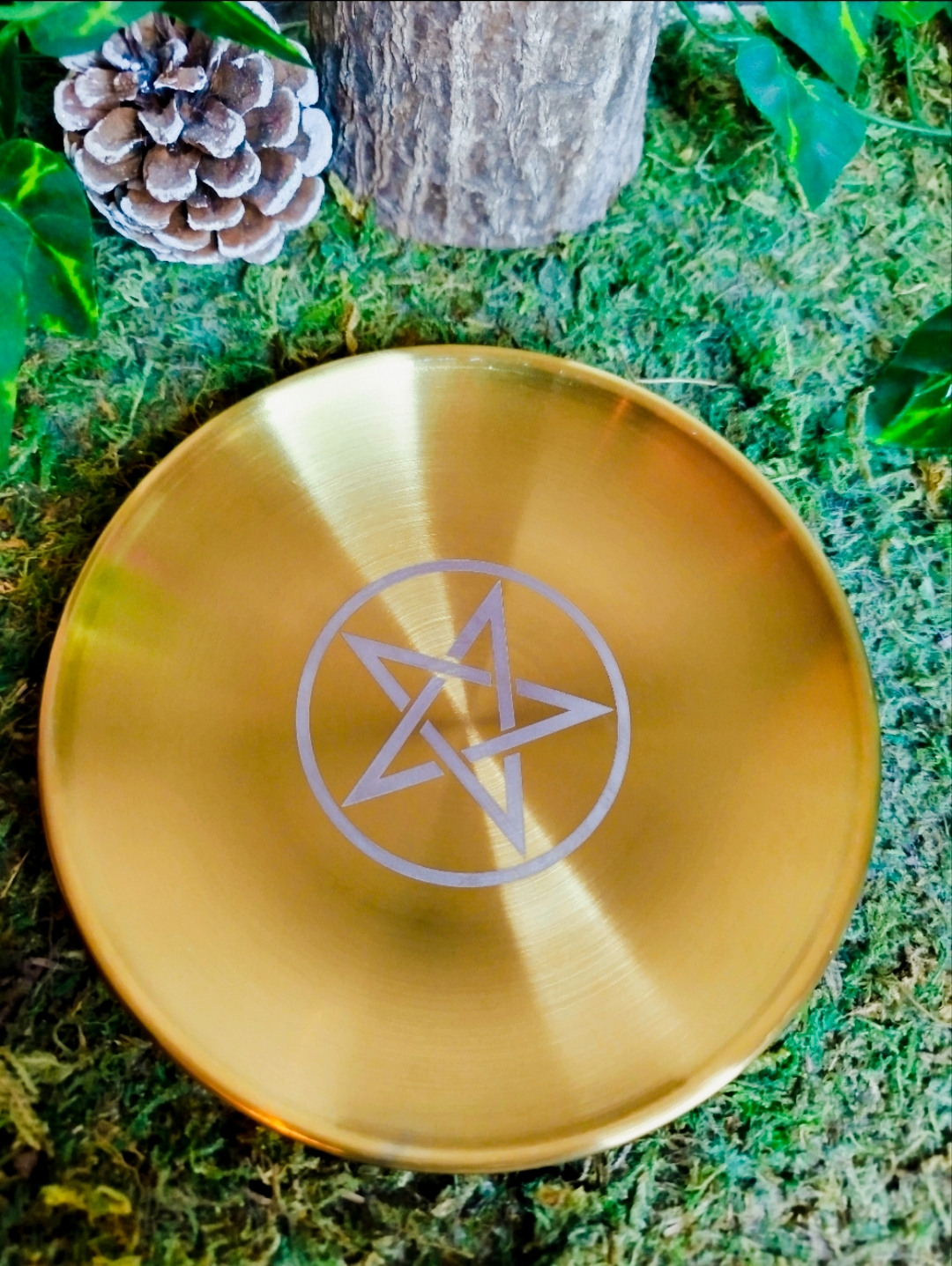 Plaque d'Autel avec Pentagramme Couleur Or