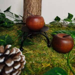 Pomme en Bois de Santal Naturel