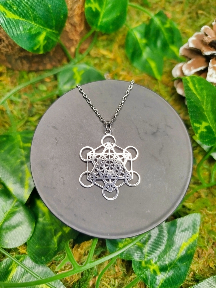 Collier de protection argenté métatron