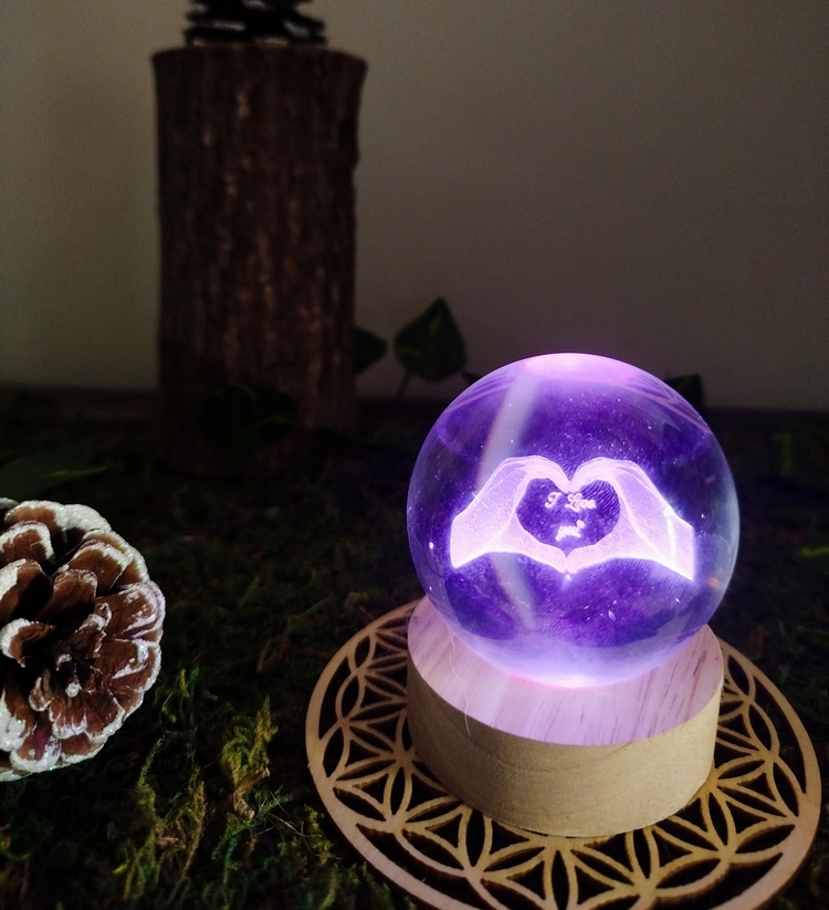 Boule Déclaration décoration multicolore avec prise USB