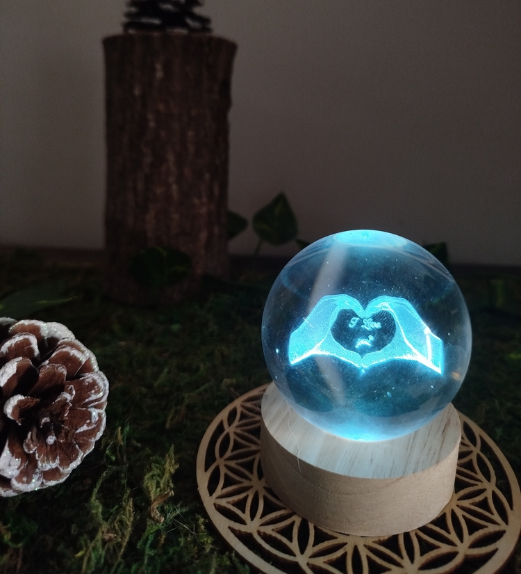 Boule Déclaration décoration multicolore avec prise USB