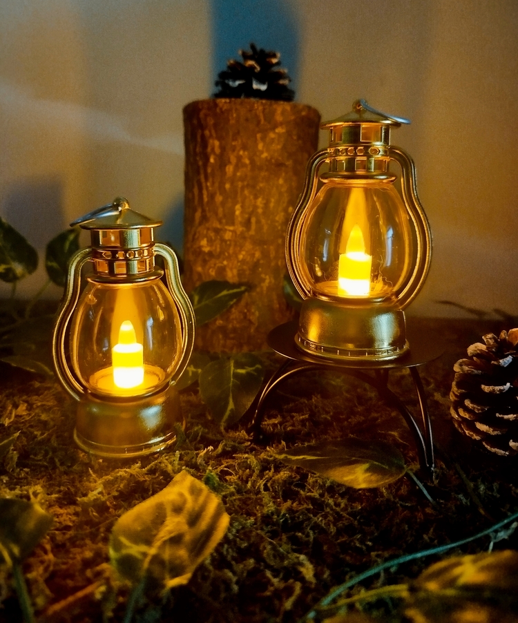 Bougie Led en forme de lanterne déco