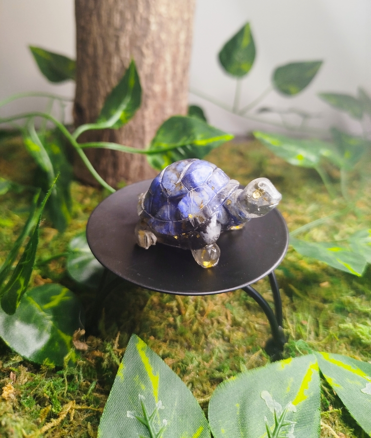 Tortue en Lapis Lazuli naturel – décoration et lithothérapie