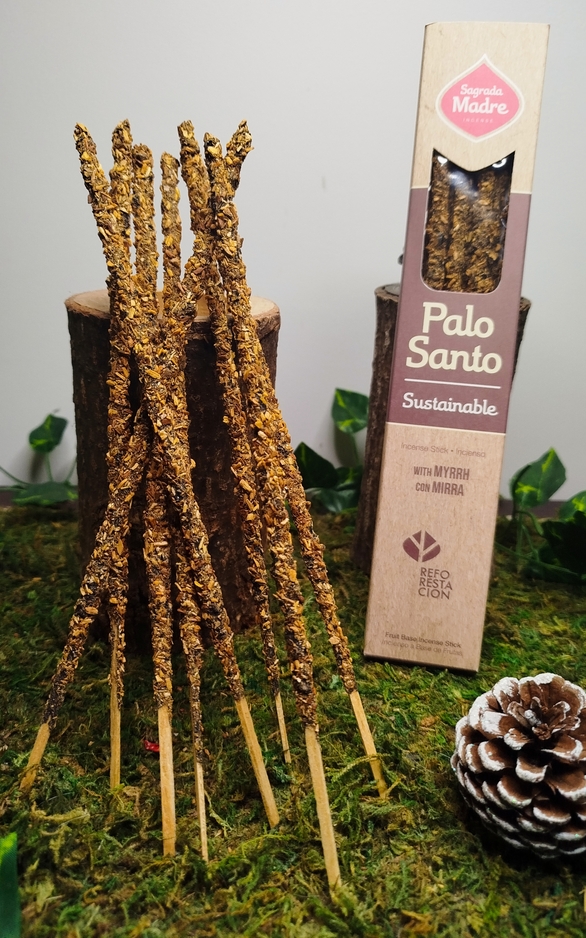 Bâtons de Palo Santo à la myrrhe pour fumigation et purification
