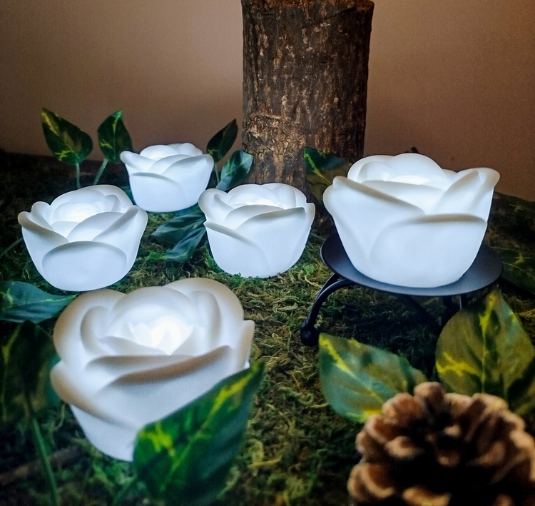Bougie Led en forme de rose