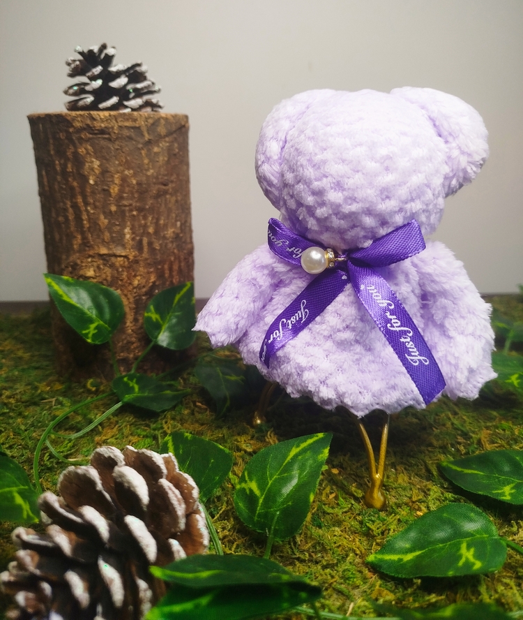 Doudou bébé tout doux parme – idée cadeau baby shower et naissance