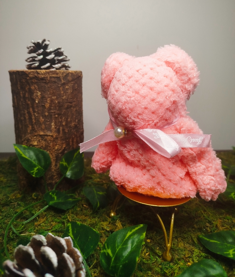 Doudou bébé tout doux rose saumon – idée cadeau baby shower et naissance