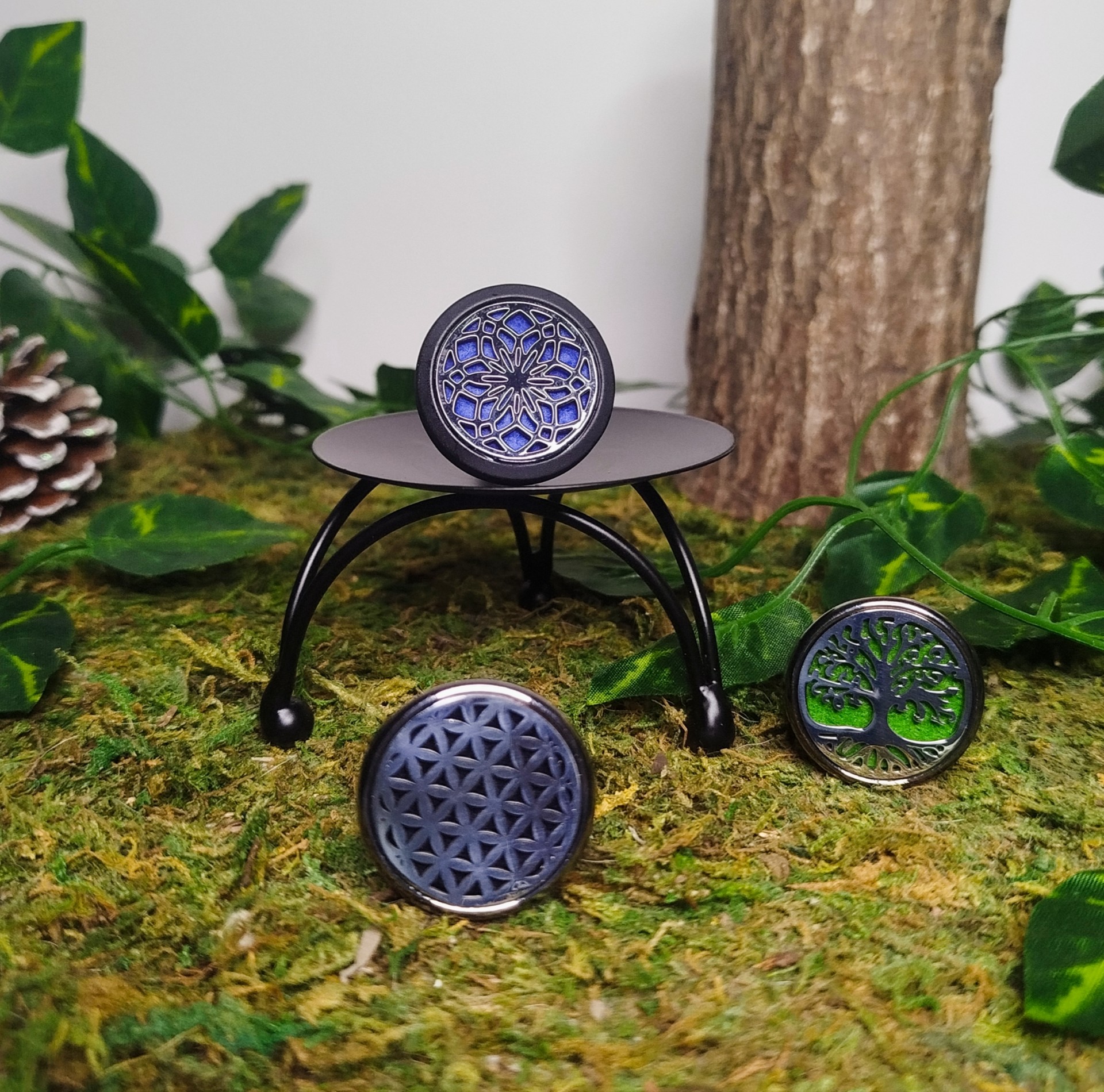Diffuseurs Voitures motifs arbre de vie, fleur de vie et mandala