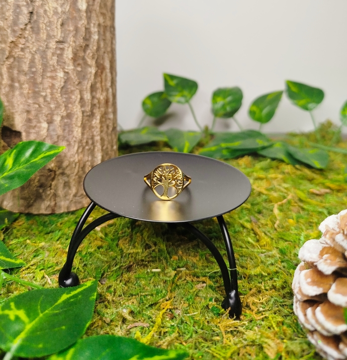 Bague dorée arbre de vie