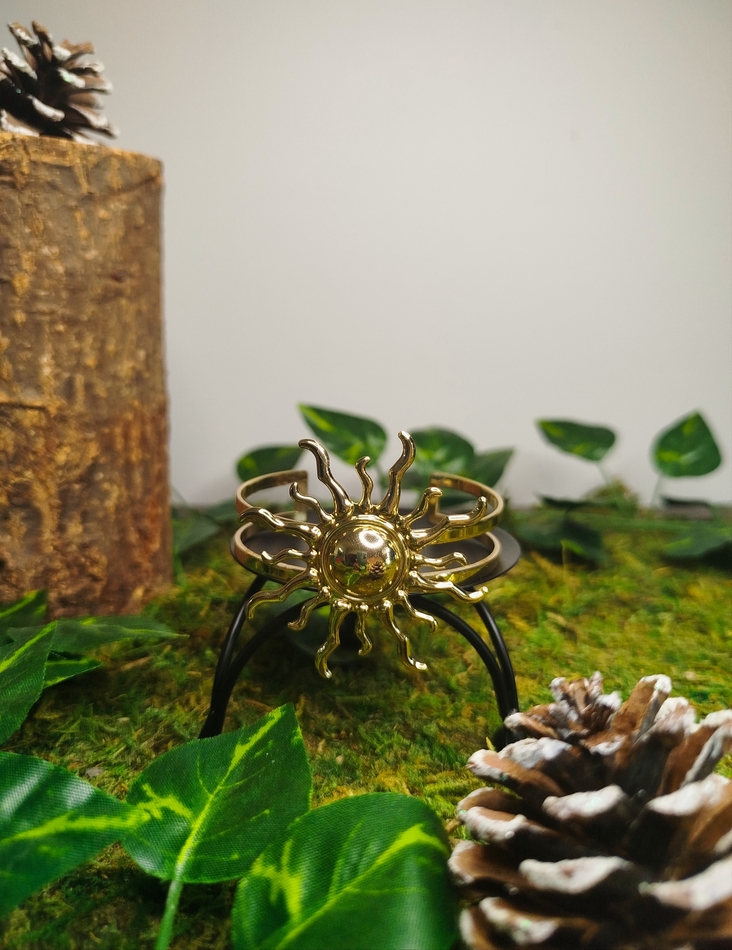 Bracelet doré réglable soleil