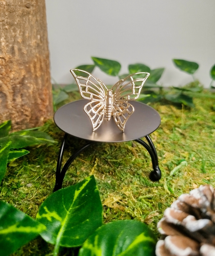 Bague dorée papillon