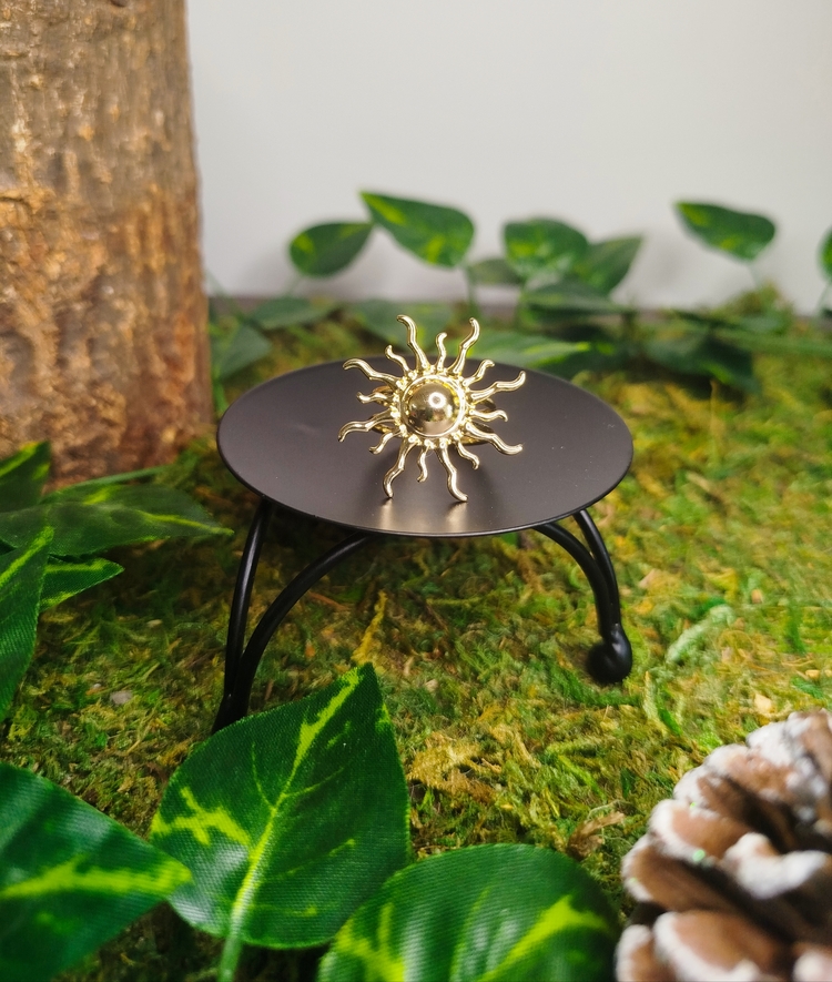 Bague dorée soleil réglable