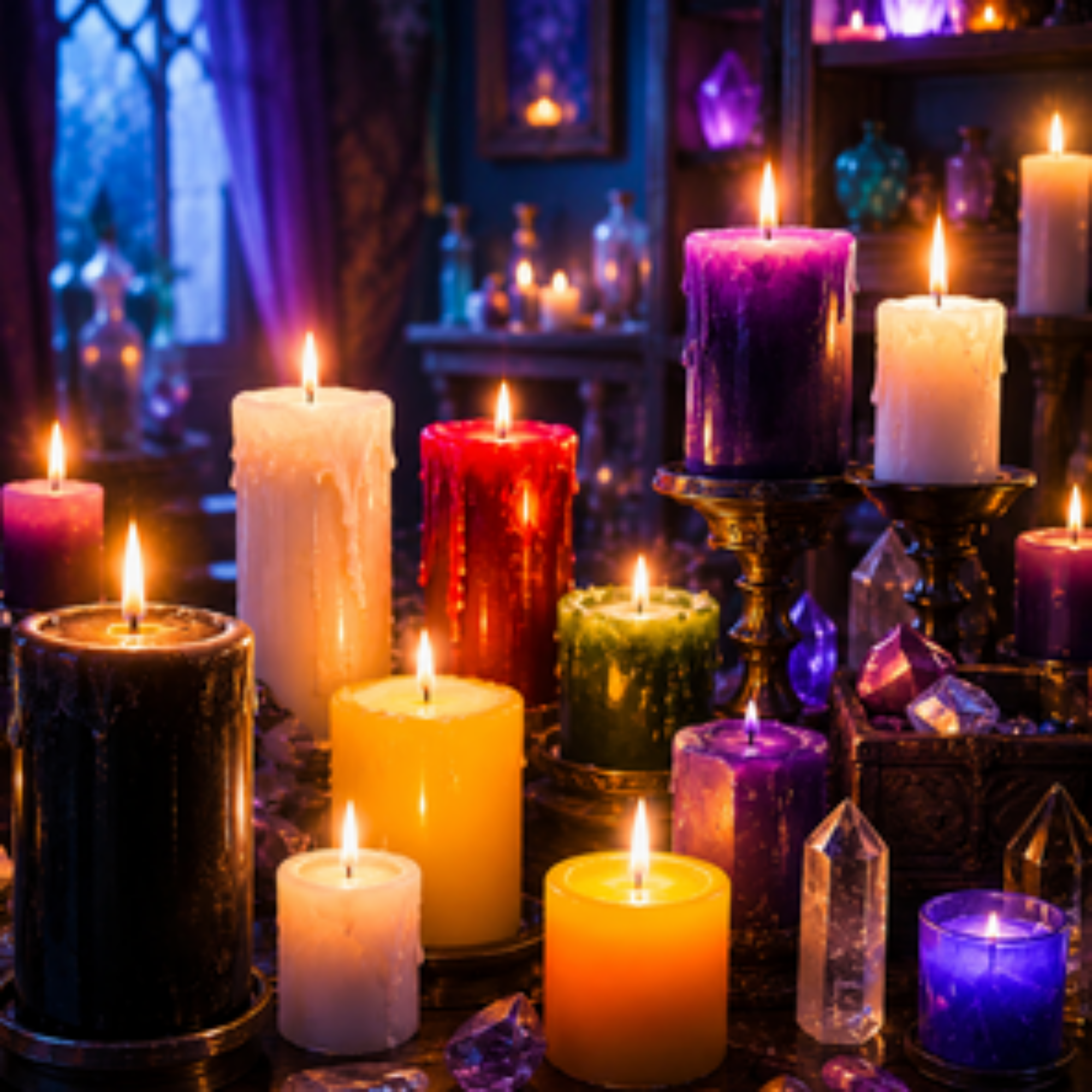 Bougies spirituelles : la signification des couleurs et les intentions associées
