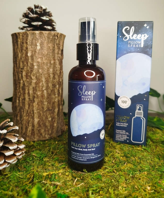 Spray Sleep 100 mL 100 % d’huiles essentielles pures et naturelles à Vaporiser sur les oreillers, les draps ou le linge de maison